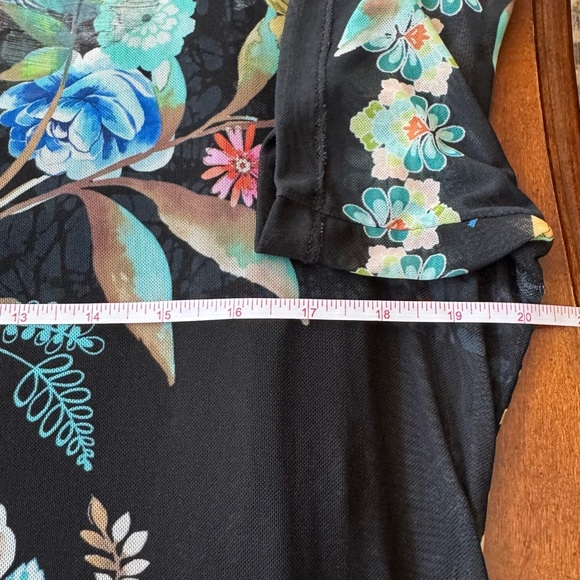 Johnny Was Black Floral Midi Dress - Picture 12 of 12